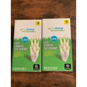 2‎ New True living Outdoor LED Lights 50 Count Each